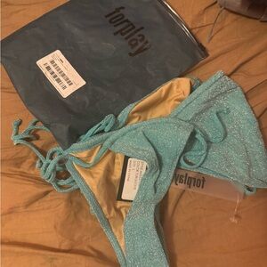 Fashion Nova Glittering Teal Bikini